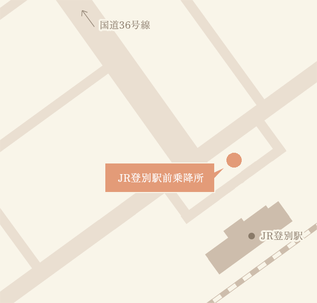 画像：JR登別駅前乗降所イラストマップ