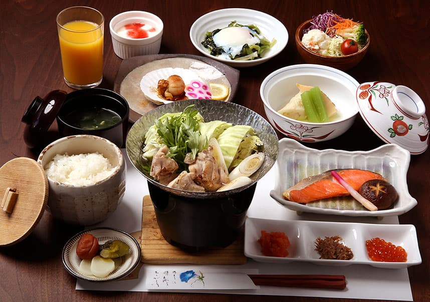 画像：ご朝食の一例